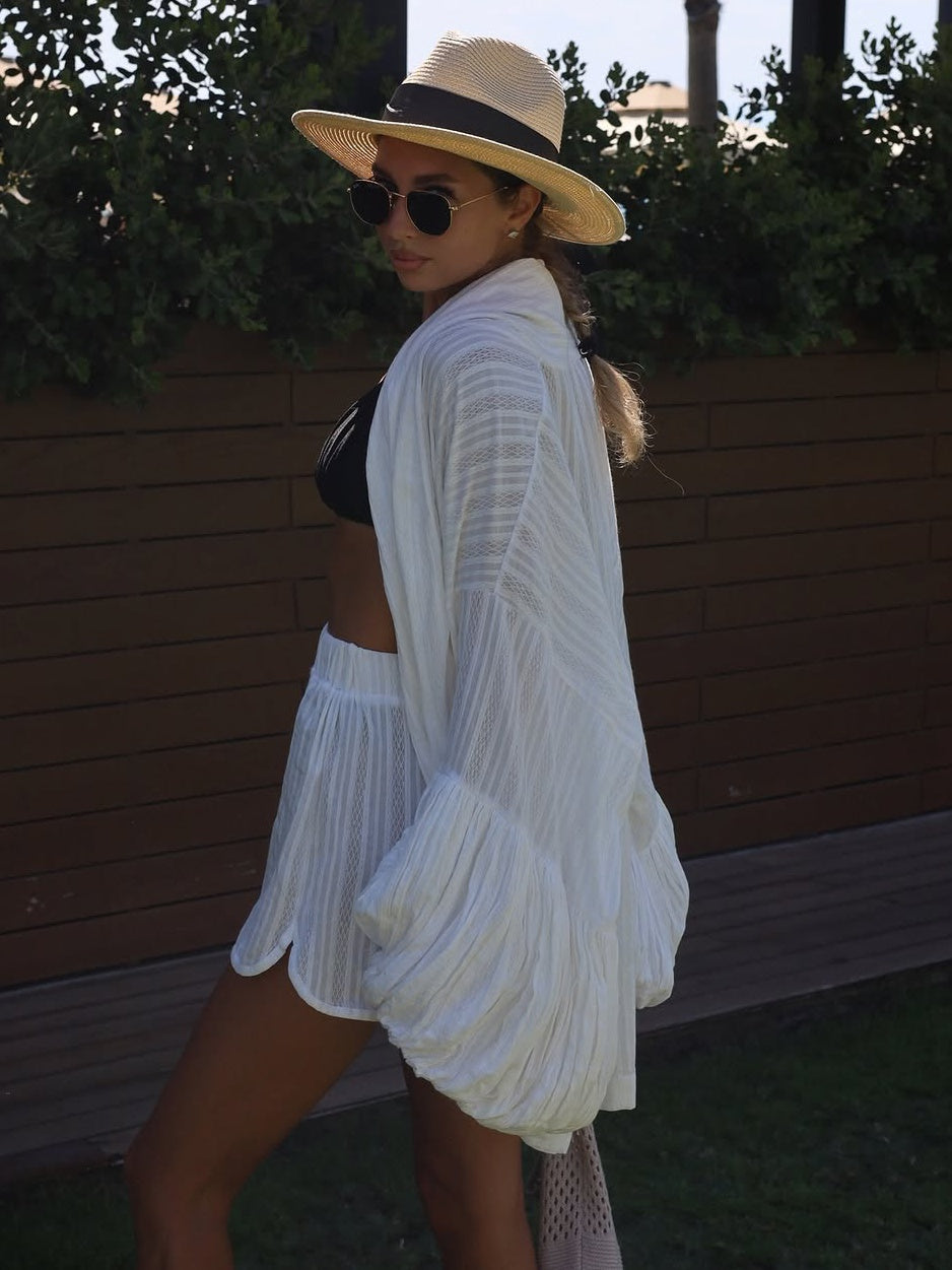 Patrizia - Baumwolle Flared Sleeve Kimono Lang für Frauen