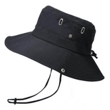 Wasserabweisender Outdoor-Bucket Hat mit UV-Schutz UPF 50+ – Schwarz