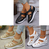 Alysson | Modische Orthopädische Klettsandalen – Schwarz+Weiß+Gold(3 Stück)