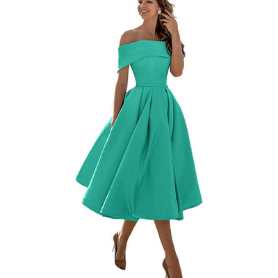 Damen Zeitloses Off-Shoulder Kleid | Midi