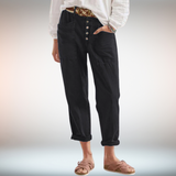 Amelia | Damenhose mit lockerem Schnitt für elegante Auftritte – Schwarz