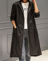Isabella | Elegante Und Wasserdichte Jacke in A-Linie – Schwarz