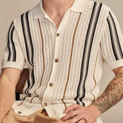 Milano – Vintage-Strickhemd für Herren