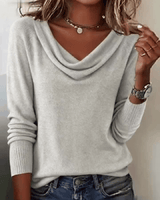 Emma | Damen-Langarmpullover – Hellgrau