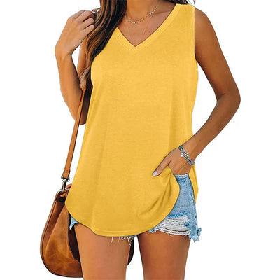 Nana - Jersey-Tanktop mit V-Ausschnitt