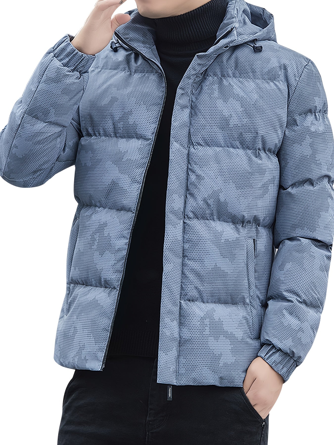 Casual Kapuzen Camo Winterjacke für Herren | Ideal für den Winter