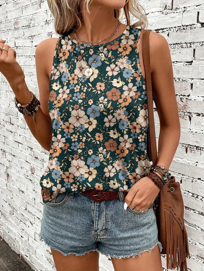 Lilou – Lässiges Sommer Top Mit Blumen Drucken