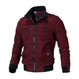 Simon | Militärische Herren-Bomberjacke Mit Funktionalem Utility-Stil – Rot