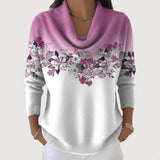 Elisa | Damen Pullover elegant und zeitlos floral – Flieder