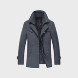 ANDRE | KLASSISCHER WOLLMANTEL IM PEACOAT-STIL – Grau