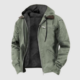Trendige Warme Bequeme Langlebige Stilvolle Fleece Reißverschlussjacke – Grun