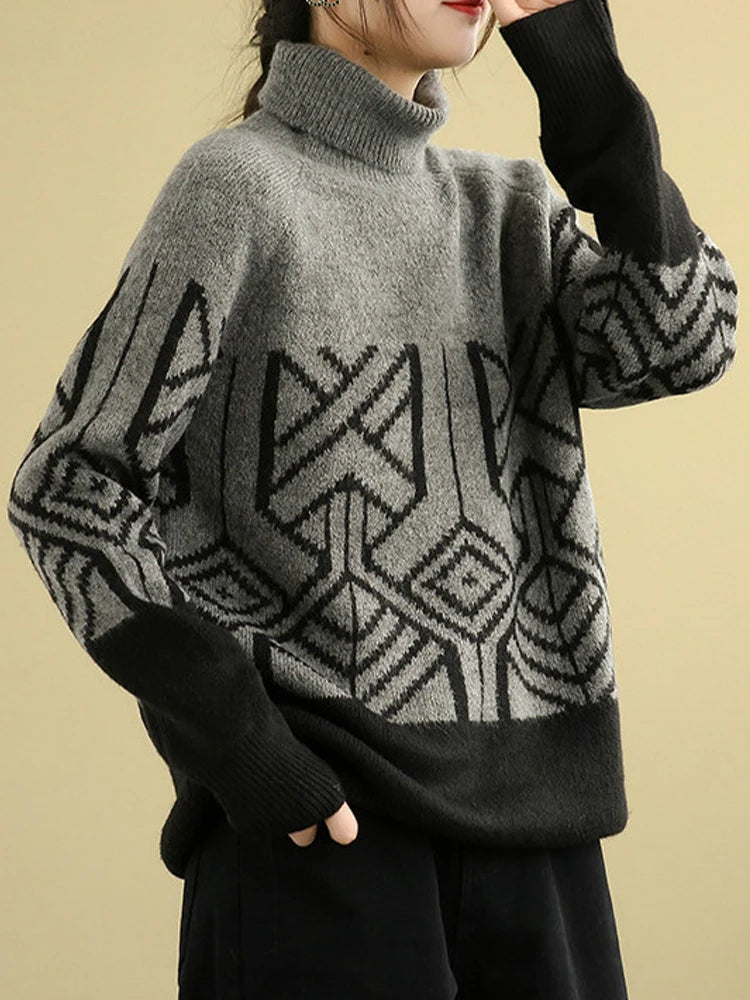 Elke® | Strickpullover mit Rollkragen