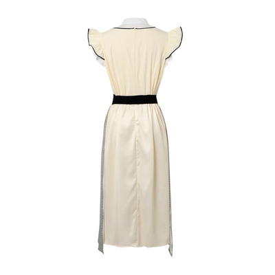 Damen Kurzarm Elegantes Traditionelles Kleid | Midi