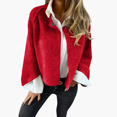 Damenjacke mit Rundhalsausschnitt und langen Ärmeln