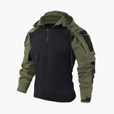 Combat Reißverschluss Kapuzenjacke – Dunkelgrün