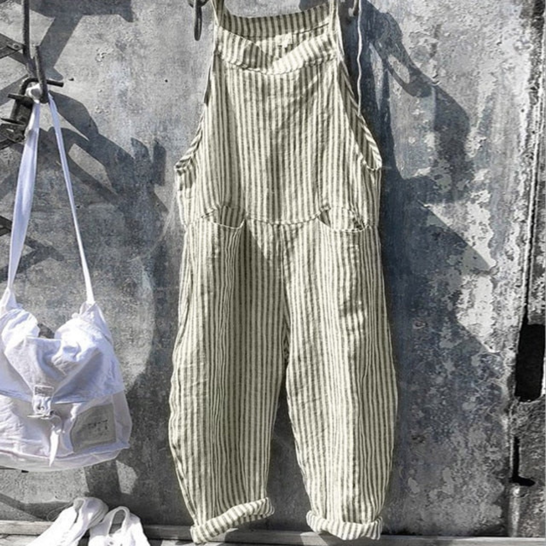 Karierter Ärmelloser Jumpsuit Für Damen | Sommer