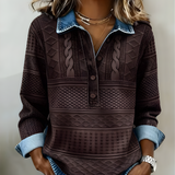 Rowan™ Übergangsjacke – Halbknopf-Sweatshirt mit Kragen – Kaffee