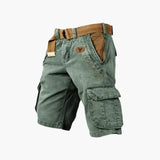 Jeroox | Kurze Herrenhose mit Cargo-Taschen – Grün