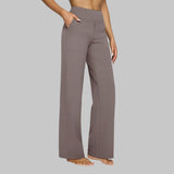 Calista | Damen Weit-Leg Hosen für Freizeit – Taupe