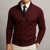 MARCO™ / STRICKJACKE MIT REISSVERSCHLUSS AUS MERINWOLLE – Rot