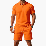 Herren Kurzarm Polo Set – Orange