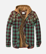 Elvorn - Taillierte Patchwork-Jacke – Grün