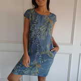 Vicky | Ausgefallenes Sommerkleid – Leicht & Luftig – Blau
