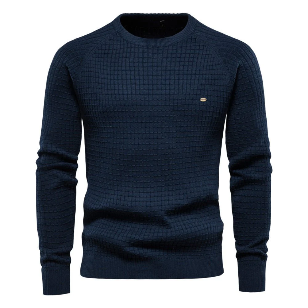 Herren Warmer Gemütlicher Stylischer Rundhals Strickpullover | Langarm