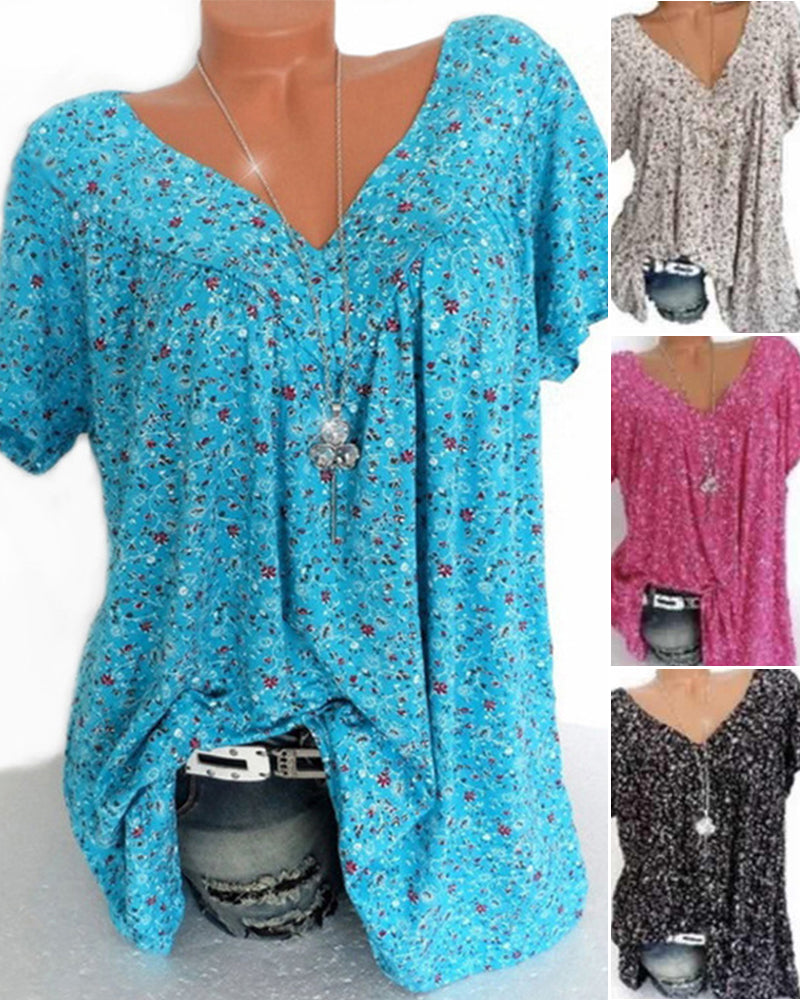 Dames Korte Mouw Zomerblouse | Casual