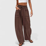 Claudia | Damenhose chic modern vielseitig kombinierbar – Braun