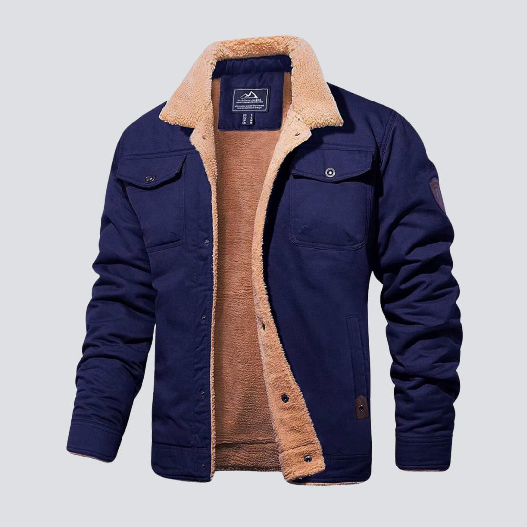Klassische Utility-Jacke mit kuscheligem Sherpa-Futter für Männer
