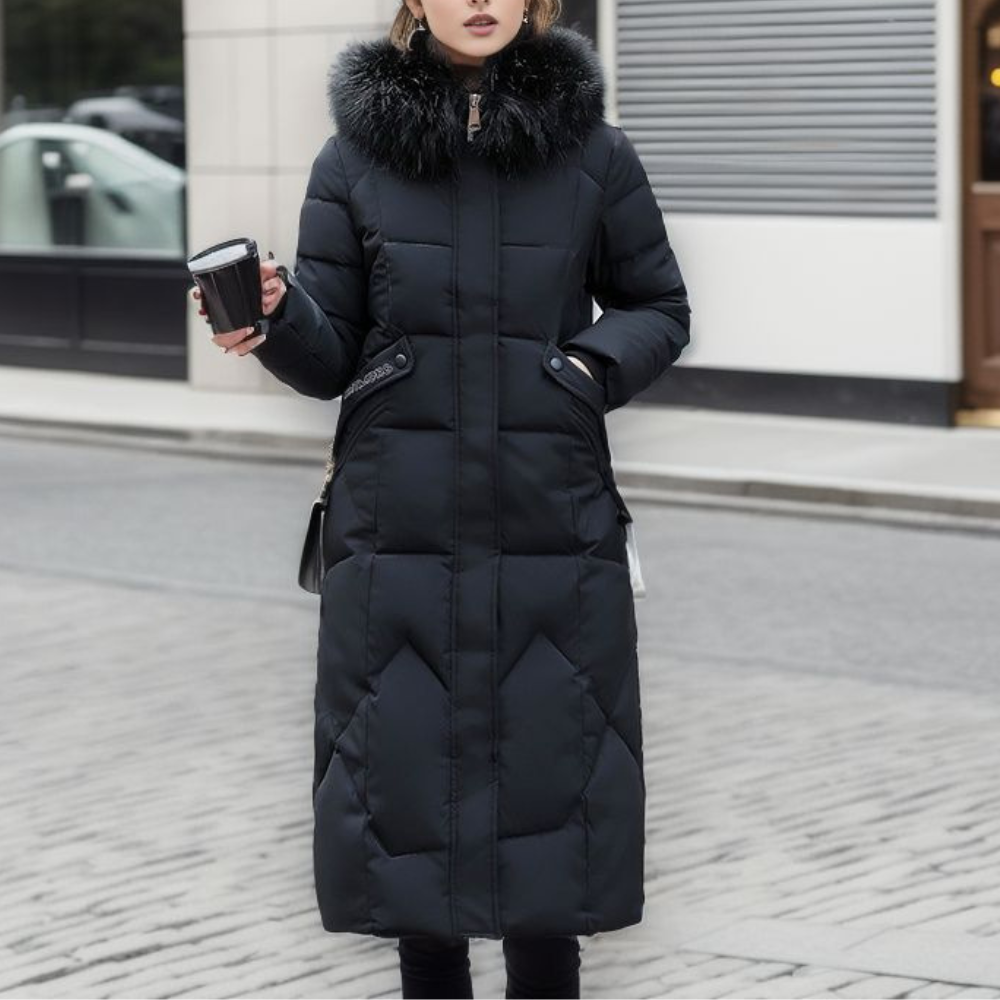 Daunenjacke Damen Lang Mit Kapuze | Gefüttert Und Elegant