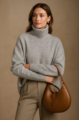 Lara | Feiner Kaschmirpullover für Damen jeden Tag – Grau