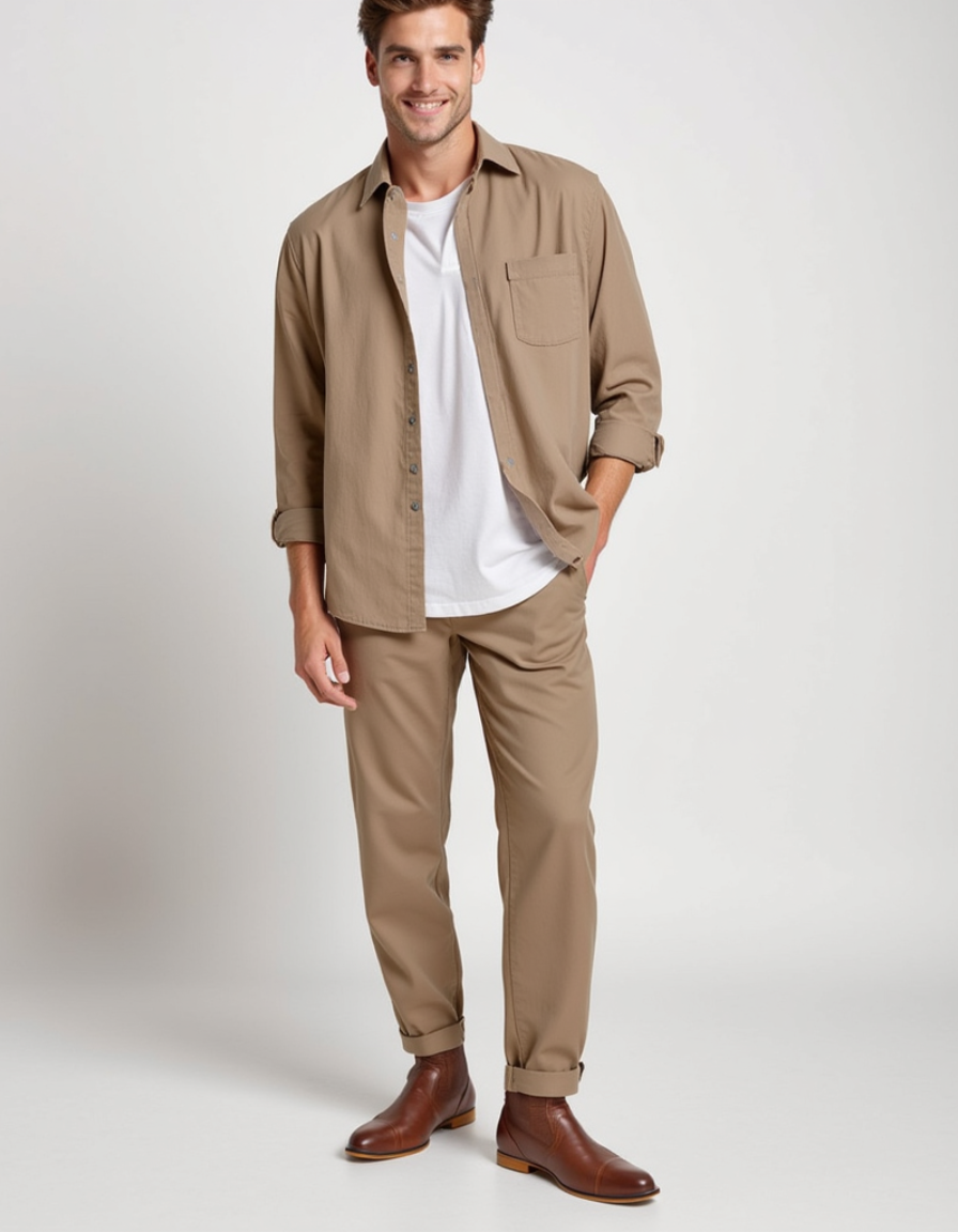 VALE | AIDEN – Beige two-piece set