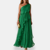 Heloisia - Luxuriöses One-Shoulder-Abendkleid – Grün