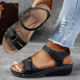 Orthopädische Damensandalen mit Fußbett – Schwarz