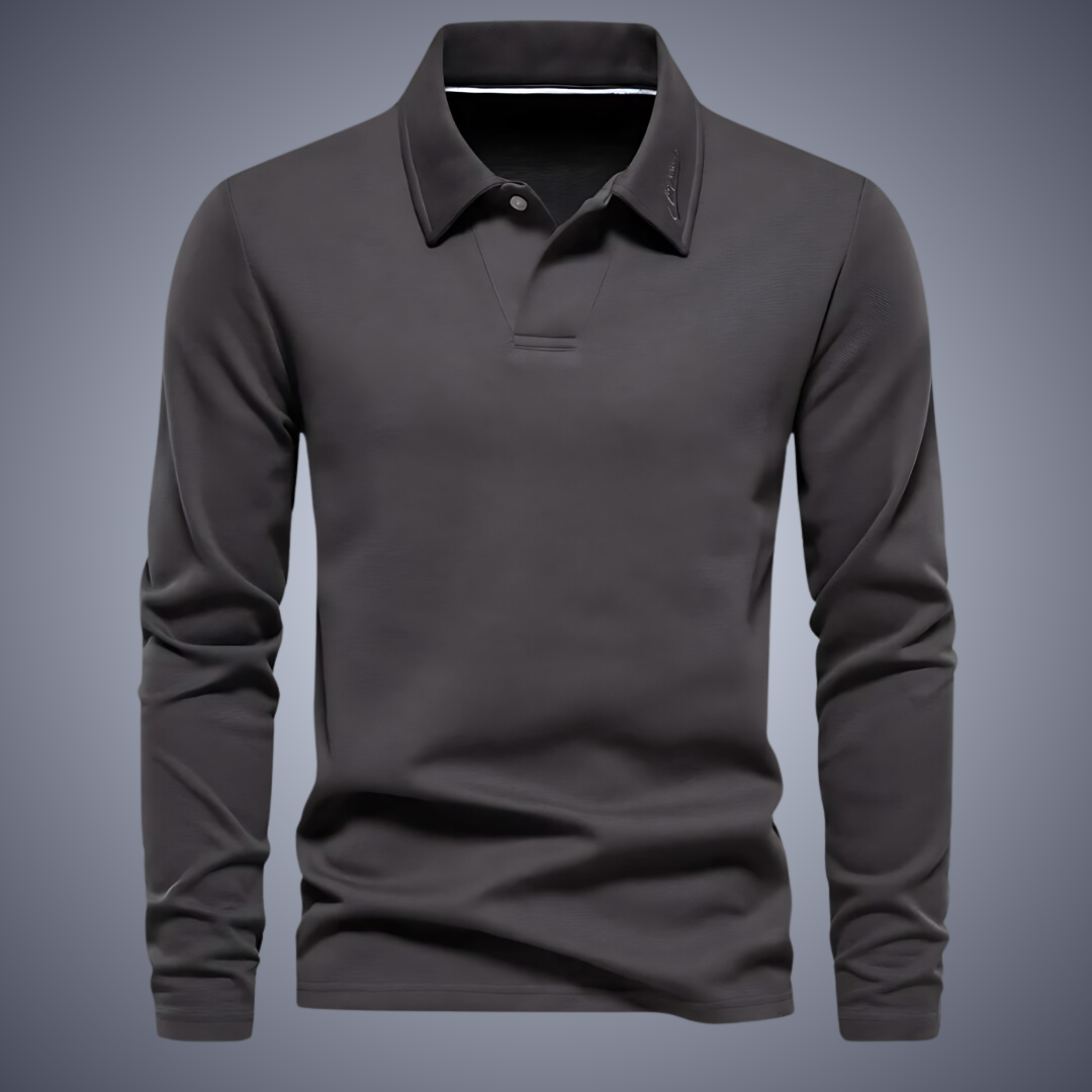 Klassisches langärmeliges Poloshirt für Männer