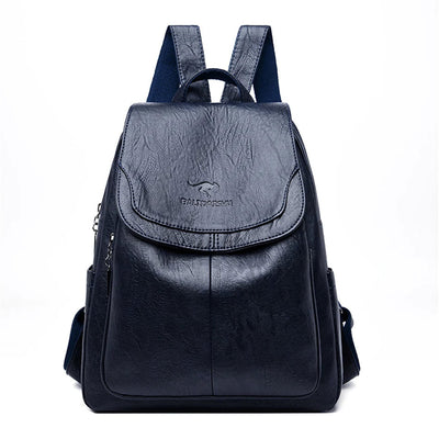 Diebstahlsicherer Lederrucksack