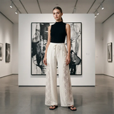 Carlotta - Leichte Spitzenhose – Weiß