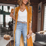 Kimono-Mantel aus Samt für Damen – Gold