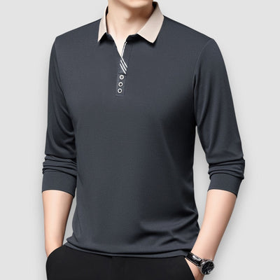 Enzo | Long Sleeve Business Polo Shirt