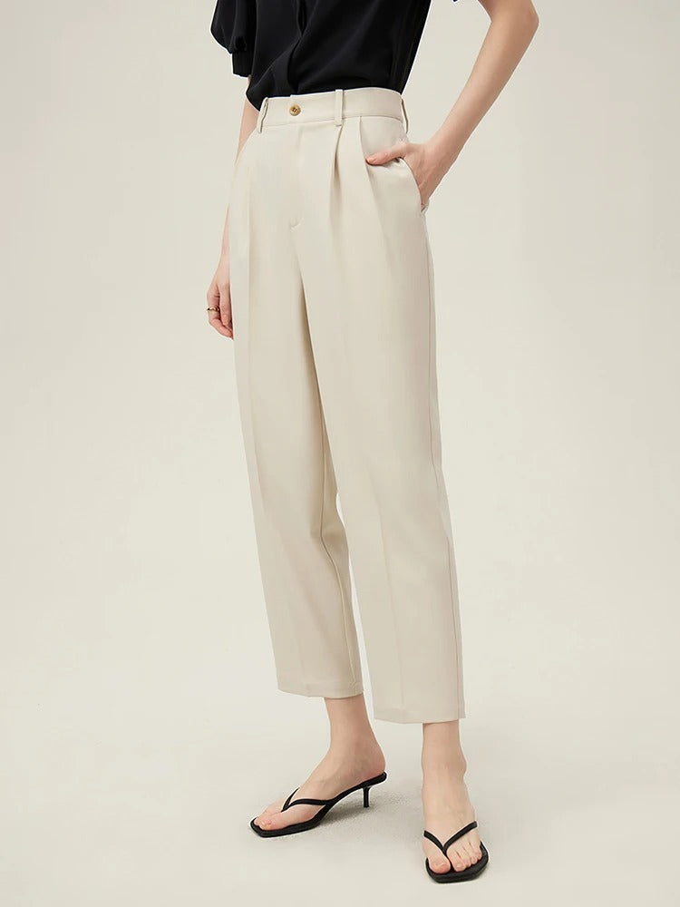 Thekla® | Klassische High-Waist-Bundfaltenhose