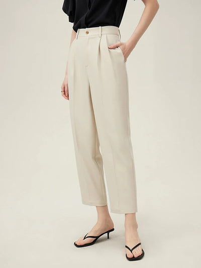 Thekla® | Klassische High-Waist-Bundfaltenhose