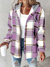 Genevessa - Softtouch-Kapuzenjacke – Lila