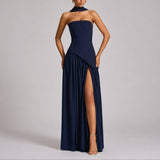 Emma | Elegantes Herbst-Hochzeits Maxikleid – Marine