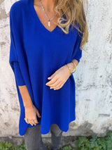 Amelia | Eleganter Damen Pullover Winter stilvoll getragen – Blau