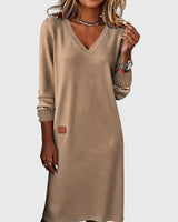 Daniela | Damen Elegantes Weiches Kleid – Weiches Kleid Elegant Komfort 2026 – Khaki