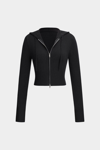 Luisa | Strick-Zweiteiler mit Kapuzenjacke & Schlaghose