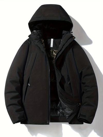 Thermische Winddichte Kapuzen Winterjacke mit Reissverschlusstasche für Damen | Ideal für den Winter