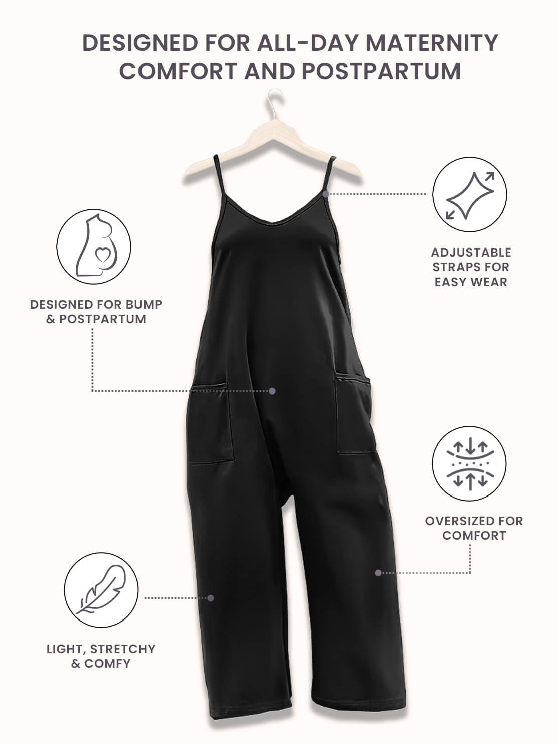 Gelyn - Übergroßer Jumpsuit - Mutterschaft & Postpartum